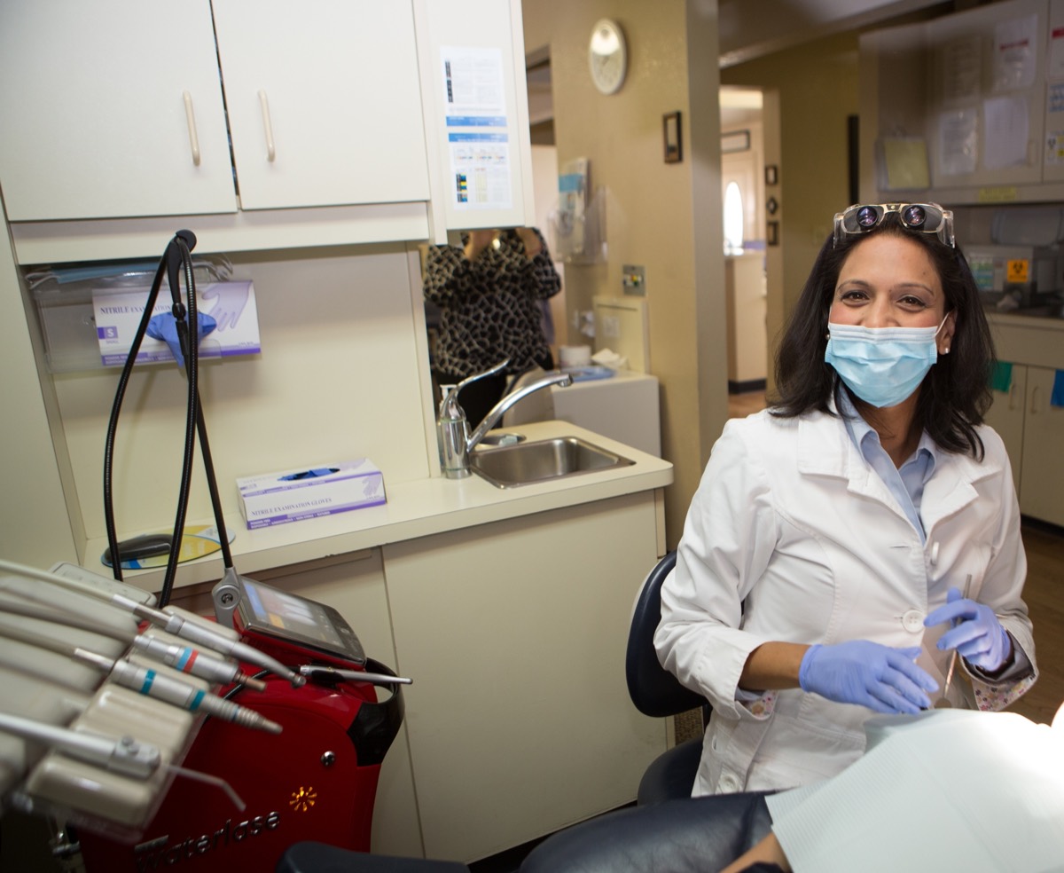 Dr. Goel with the Waterlase laser